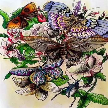 5D Diy Алмазная картина Бабочка насекомое мультфильм Вышивка крестом Домашний декор подарок ручной работы 25x25cm