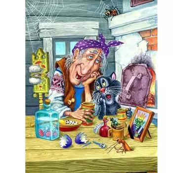 5D Diy Алмазная картина Бабушка Алмазная вышивка Крест Стежок Домашний декор Подарки ручной работы Round 20x30cm