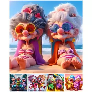 5D DIY Алмазная картина Бабушка Серия Полный Круглый Дрель Алмазная картина Бабушка Набор Домашний Декор Искусство Ремесло