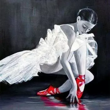 5D Diy Алмазная картина Балетная девушка Алмазная вышивка Полный набор аниме Наборы для вышивки крестом Домашний декор Подарок ручной работы Round 25x25cm