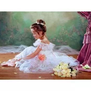 5D Diy Алмазная картина Балетная девушка Алмазная вышивка Крестом Домашний декор Подарки ручной работы Round 20x30cm