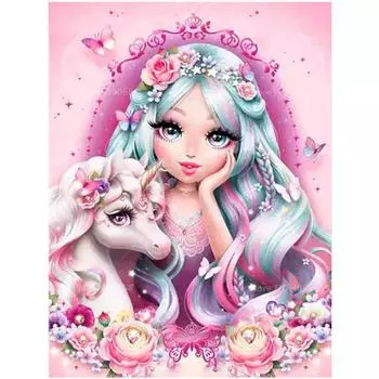 5D Diy Алмазная картина Белая лошадь с женщиной Вышивка крестиком Домашний декор Подарок ручной работы 20X25CM
