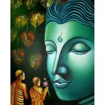 5d DIY Алмазная картина Будда Полный дрель Мозаика Вышивка крестом Алмазная вышивка 20X30CM