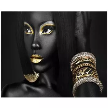 5D Diy Алмазная картина Черная женщина Алмазная вышивка Крестом Домашний декор Подарки ручной работыjavascript: Round 20x30cm