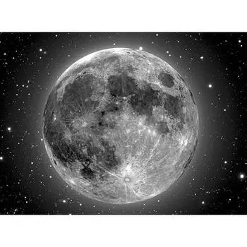 5D Diy Алмазная картина Черно-белая Земля Алмазная вышивка Крестом Домашний декор Подарки ручной работыjavascript: Round 20x30cm