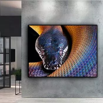 5D Diy Алмазная картина Цвет змея Набор для вышивки крестом Полный Алмазная вышивка Мозаика Художественная картина Стразы Декор Подарок Full Round 20x30cm