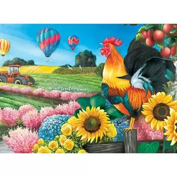 5D DIY Алмазная картина Цветной петух Вышивка Мозаика Вышивка крестом Горный хрусталь Украшение 20X30CM