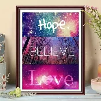 5D Diy Алмазная картина Цветные буквы Набор для вышивки крестом Полный Алмазная вышивка Мозаика Художественная картина Стразы Декор Подарок Full Round 20x30cm