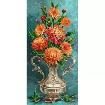 5D DIY Алмазная картина Цветочный пейзаж Алмазная вышивка Полный набор мозаики Вышивка крестом Домашний декор Подарки ручной работы Round 20x30cm