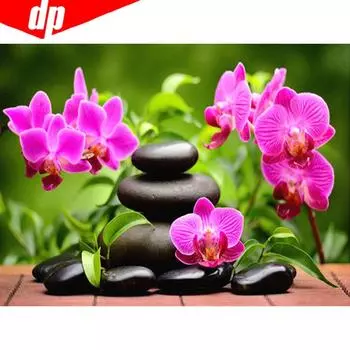 5D DIY Алмазная картина Цветок Полный круглый горный хрусталь Картина Вышивка Продажа Алмаз 20X30