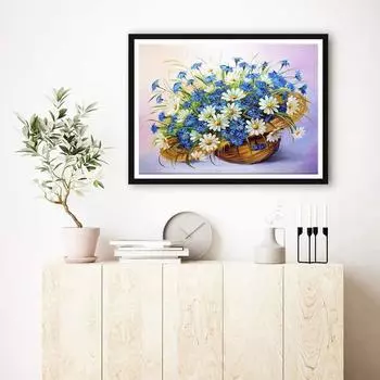 5D DIY Алмазная картина «Цветок в шляпе» Набор для вышивки крестиком Мозаика Алмазная вышивка Роза Полный круглый/квадратный дрель Украшение дома Round 30x40cm