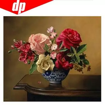 5D DIY Алмазная картина Цветы Алмазная вышивка 3D Вышивка крестом Рукоделие 20X30