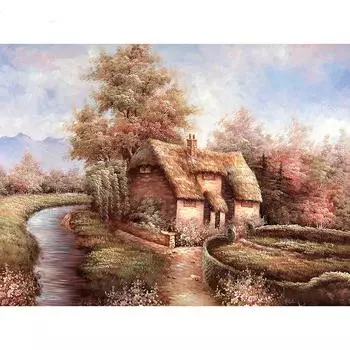 5D DIY Алмазная картина Цветы Дом Вышивка Мозаика Вышивка крестом Горный хрусталь Украшение 20X30CM