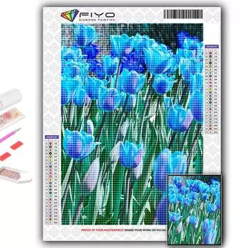 5D Diy Алмазная картина Цветы Тюльпаны Вышивка крестиком Полная Алмазная вышивка Мозаика Full Round 20X30CM