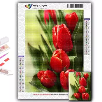 5D DIY Алмазная картина Цветы Вышивка крестиком Алмазная художественная вышивка Мозаика Домашний деко Full Round 20X30CM