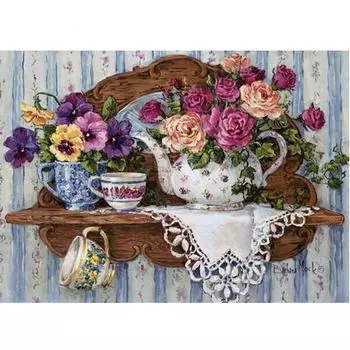 5D DIY Алмазная картина Цветы Вышивка Мозаика Вышивка крестом Горный хрусталь Украшение 20X30CM