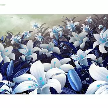 5D DIY Алмазная картина Цветы Вышивка Мозаика Вышивка крестом Горный хрусталь Украшение 20X30CM