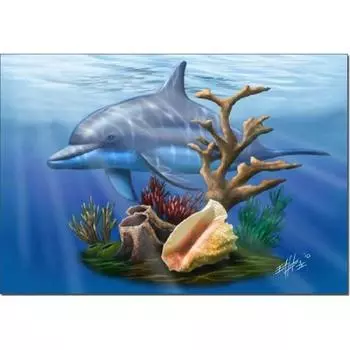 5D DIY Алмазная картина Дельфин Набор для вышивки крестом Мозаика Алмазная вышивка Роза Полный круглый/квадратный дрель Украшение дома Round 20x30cm