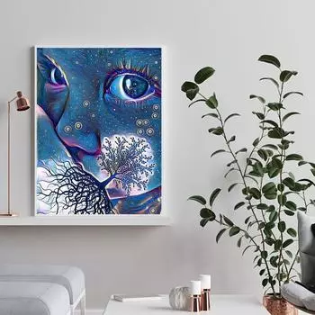 5D DIY Алмазная картина «Дерево и люди» Набор для вышивки крестом Мозаика Алмазная вышивка Роза Полный круглый/квадратный дрель Украшение дома Round 30x40cm