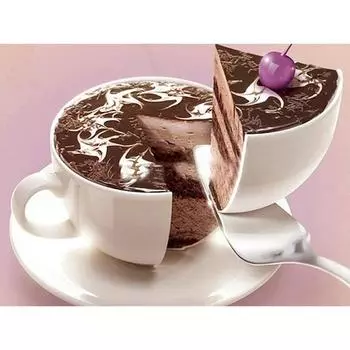 5D DIY Алмазная картина Десерт Набор для вышивки крестом Мозаика Алмазная вышивка Роза Полный круглый/квадратный дрель Украшение дома Round 20x30cm