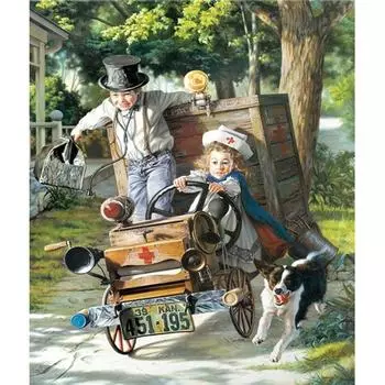 5D Diy Алмазная картина Детский автомобиль Алмазная вышивка Крестом Домашний декор Подарки ручной работы Round 20x30cm