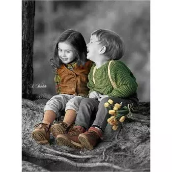 5D DIY Алмазная картина Детский набор для вышивки крестом Мозаика Алмазная вышивка Роза Полный круглый/квадратный дрель Украшение дома Round 20x30cm