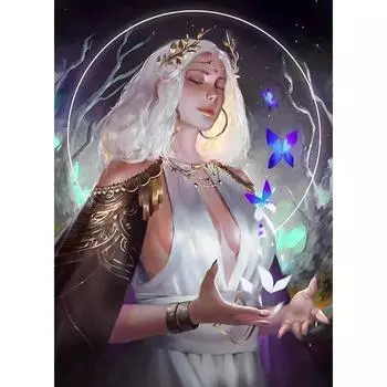 5D DIY Алмазная картина Девушка и бабочка Набор для вышивки крестом Мозаика Алмазная вышивка Роза Полный круглый/квадратный дрель Украшение дома Round 20x30cm
