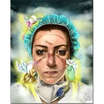 5D DIY Алмазная картина Девушка и маленький ангел Набор для вышивки крестом Мозаика Алмазная вышивка Роза Полный круглый/квадратный дрель Украшение дома Round 20x30cm