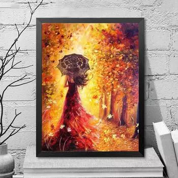 5D DIY Алмазная картина Девушка Картина Стразы Алмазная вышивка Крестом Домашний декор 20X30CM