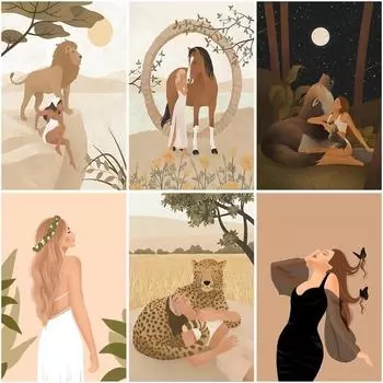 5D Diy Алмазная картина девушка полная круглая алмазная вышивка портретная мозаика искусство горный хрусталь ремесленный домашний декор Full Round 20x30CM