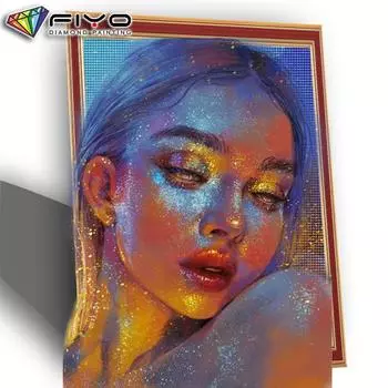 5D DIY Алмазная картина Девушка Ремесло Полный квадратный дрель Алмазная вышивка Портрет Алмазная мозаика Рукоделие Настенное искусство Full Round 20X30CM