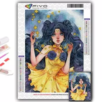 5D DIY Алмазная картина Девушки и цветы Вышивка крестиком Алмазная художественная вышивка Мозаика Домашний деко Full Round 20X30CM