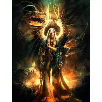 5D DIY Алмазная картина Динозавр Девушка Алмазная вышивка Полный набор мозаики Вышивка крестом Домашний декор Подарки ручной работы Round 20x30cm