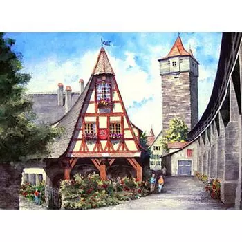 5D Diy Алмазная картина Дом Алмазная вышивка Крестом Домашний декор Подарки ручной работы Round 20x30cm