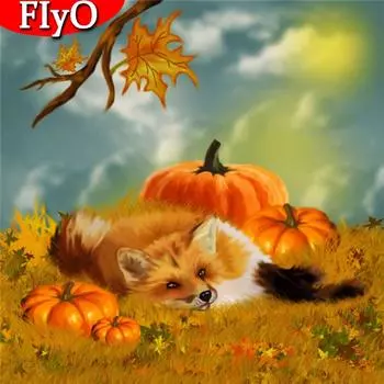 5D DIY Алмазная картина Дом Полный квадратный дрель Rhinestone Kit Алмазная вышивка Пейзаж Хэллоуин Настенное художественное украшение Full Round 30x30CM