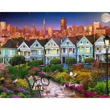 5D DIY Алмазная картина Дом Вышивка Мозаика Вышивка крестом Декор Стразы 20X30CM