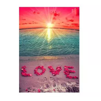 5D Diy Алмазная картина Домашнее украшение Пейзаж Круглая алмазная мозаика Ручная работа 30X40cm