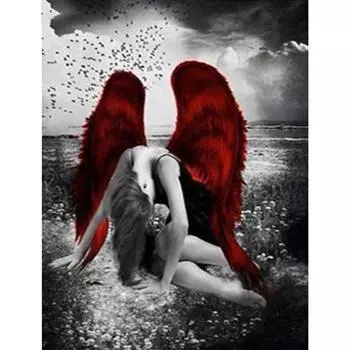 5D DIY Алмазная картина Домашний декор Ангел Алмазная вышивка Полный мозаичный набор Наборы для вышивки крестом Домашний декор Подарки ручной работы Round 20x30cm