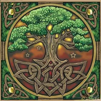 5D Diy Алмазная картина Древнее волшебное дерево Алмазная вышивка Полный набор аниме Наборы для вышивки крестом Домашний декор Подарок ручной работы Round 25x25cm