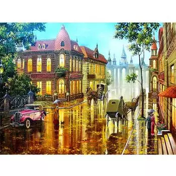 5D Diy Алмазная картина Древний Рим Уличные фотографии 5D Алмазная вышивка Наклейка на стену Домашний декор 20X30CM