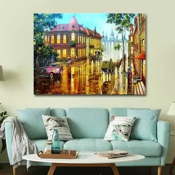 5D Diy Алмазная картина Древний Рим Уличные фотографии 5D Алмазная вышивка Наклейка на стену Домашний декор 20X30CM