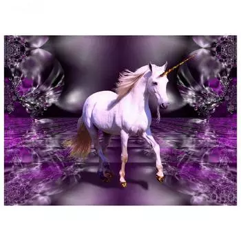 5d DIY Алмазная картина Единорог Полный дрель Мозаика Вышивка крестом Алмазная вышивка 20X30CM