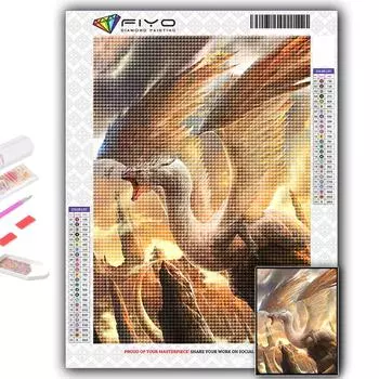 5D Diy Алмазная картина Европейский Дракон Вышивка крестом Полный Алмазная вышивка Мозаика Full Round 20X30CM