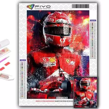 5D DIY Алмазная картина F1 Гонщик Вышивка крестиком Алмазная художественная вышивка Мозаика Домашний деко Full Round 20X30CM