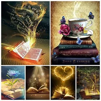 5D Diy Алмазная картина Фэнтези Книга Вышивка крестом Набор Полный Алмазная круглая вышивка Мозаика Художественная картина Украшение из горного хрусталя Full Round 20x30CM