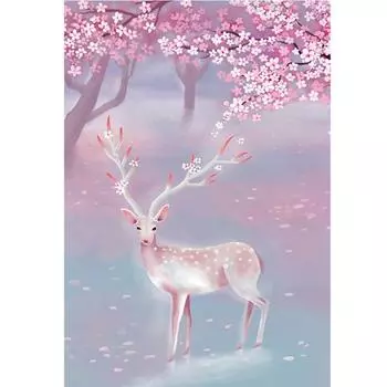 5D Diy Алмазная картина Фэнтези Лось Алмазная вышивка Крестом Домашний декор Подарки ручной работы Round 20x30cm