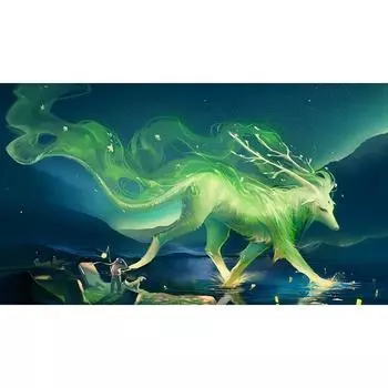 5D DIY Алмазная картина Фэнтези Олень Алмазная вышивка Крестом Горный хрусталь Мозаика Домашний декор 20X30CM