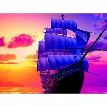 5D DIY Алмазная картина Фиолетовое небо Вышивка Мозаика Вышивка крестом Горный хрусталь Украшение 20X30CM