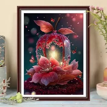 5D DIY Алмазная картина Фонарь Фрукты Набор для вышивки крестом Мозаика Алмазная вышивка Полный круглый/квадратный дрель Украшение дома Round 30x40cm