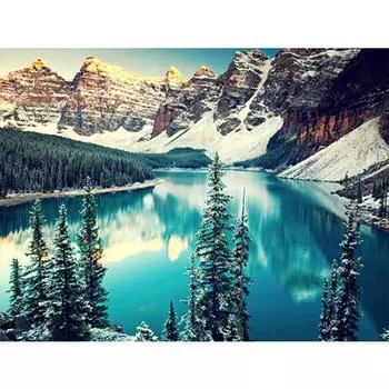 5D DIY Алмазная картина Горные вершины Стразы Полный квадратный Алмазный крестик 15*20 cm